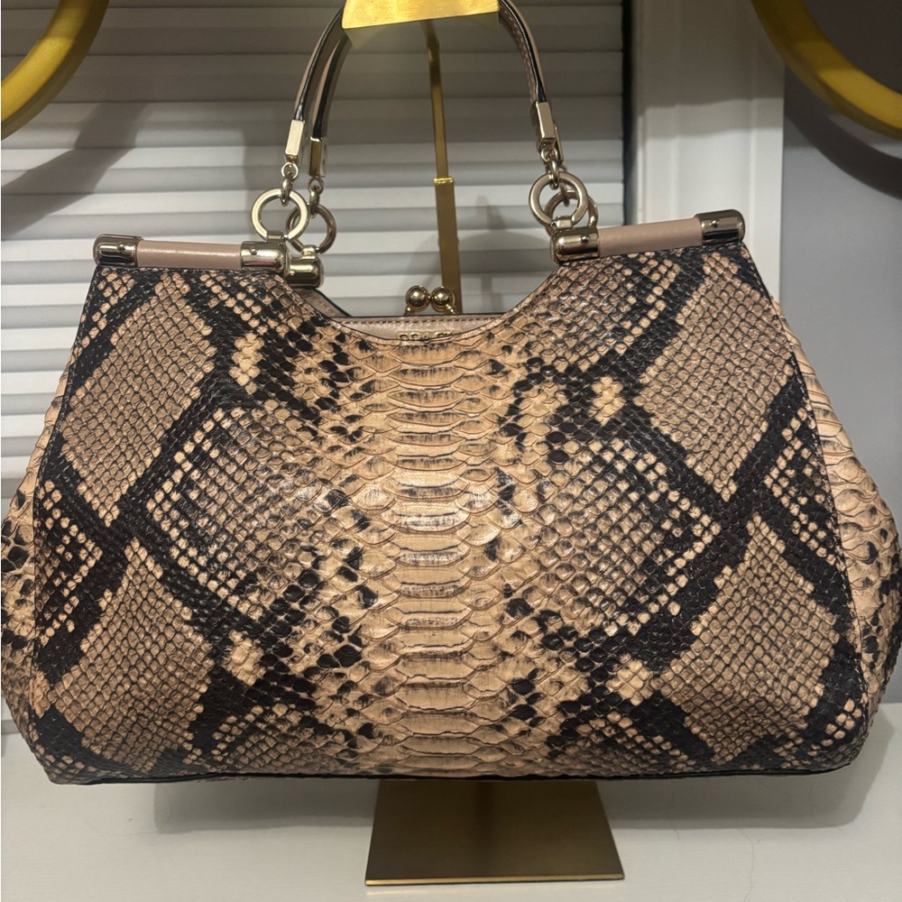 Sold 
Coach Madison Python Embossed Leather Bag
